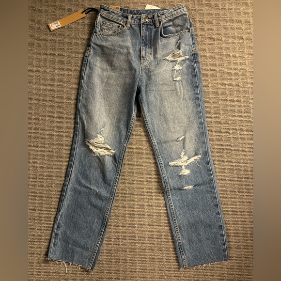 Ksubi Chlo Wasted Klub Trashed High Rise Straight Ankle Jeans 28. NWT - Picture 5 of 10
